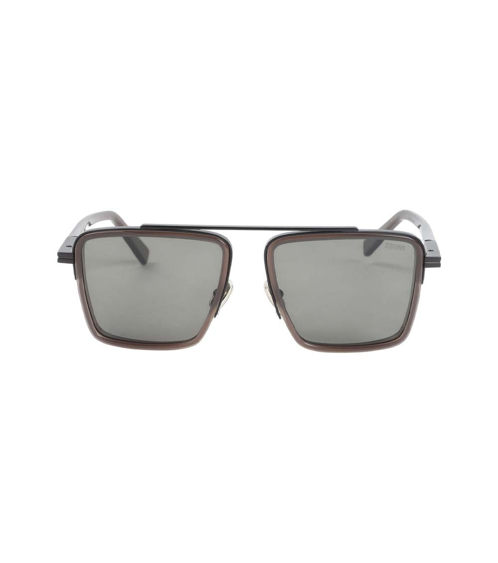 Dark Brown Square Sunglasses 1