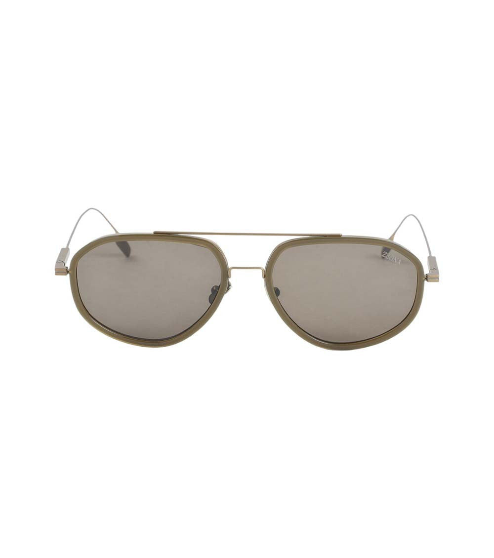 Dark Green Aviator Sunglasses 1