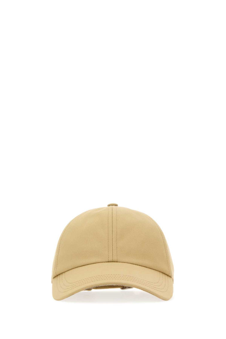 Beige Solid  Baseball Cap 1
