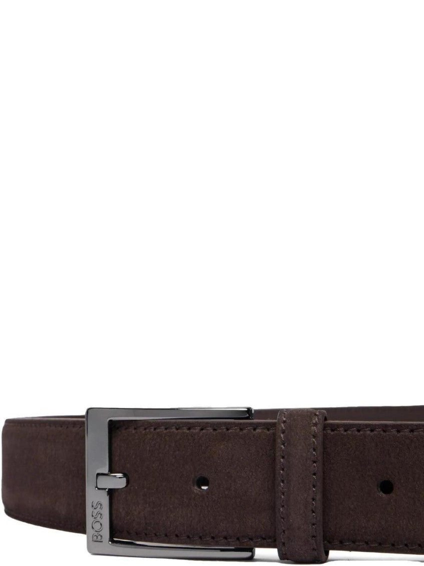 Brown Logo Buckle Belt 2
