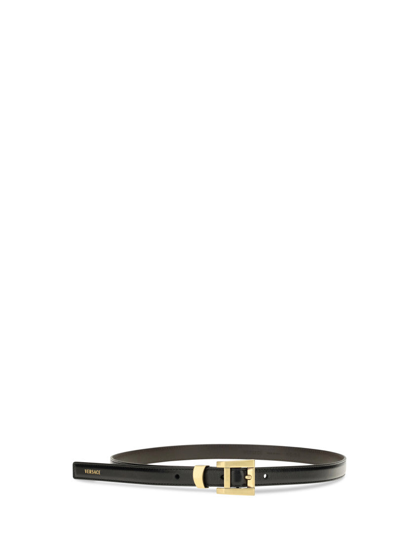 Black Logo Buckle Belt 1