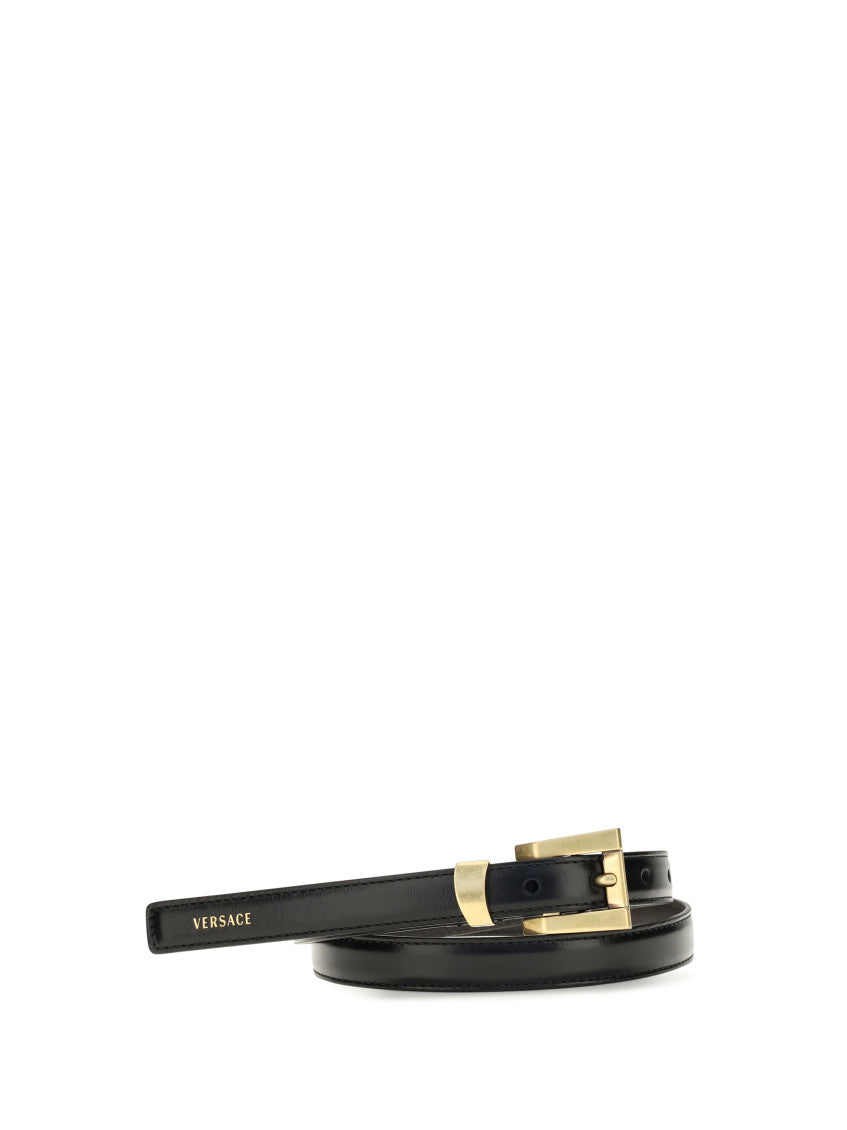 Black Logo Buckle Belt 2