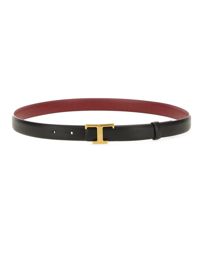 Black Logo Buckle Reversible Belt 1