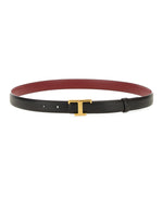 Black Logo Buckle Reversible Belt 1