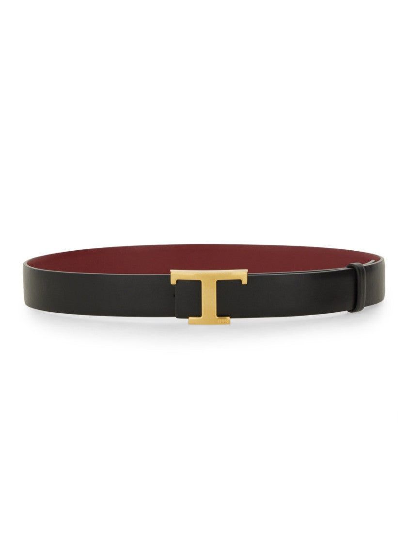 Black Logo Buckle Reversible Belt 1