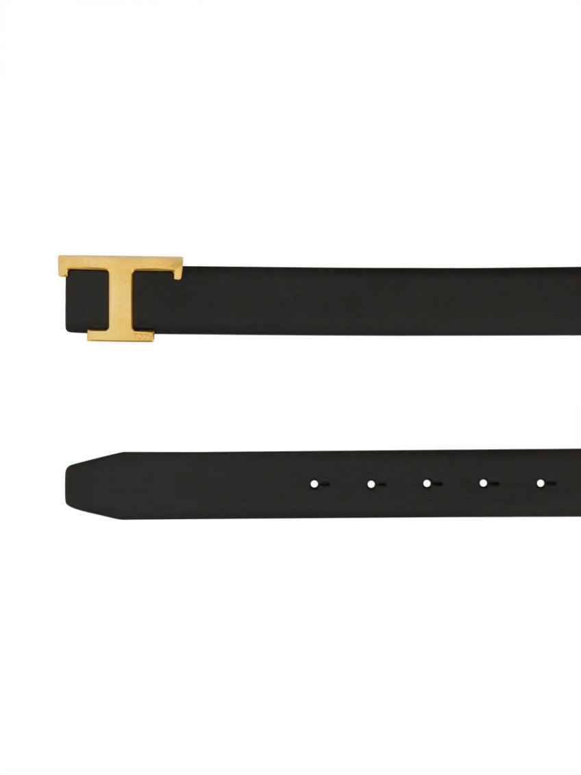 Black Logo Buckle Reversible Belt 3