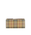Beige Vintage Check Wallet 1