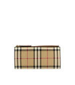 Beige Vintage Check Wallet 1