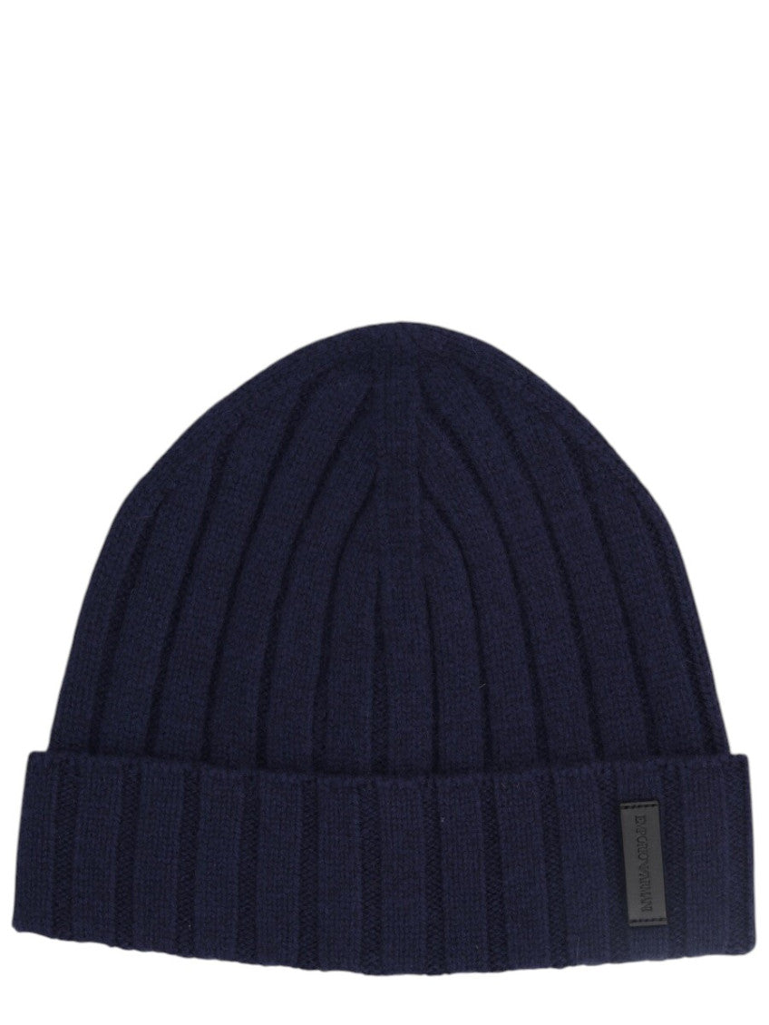Blue Knitted Beanie Cap 1