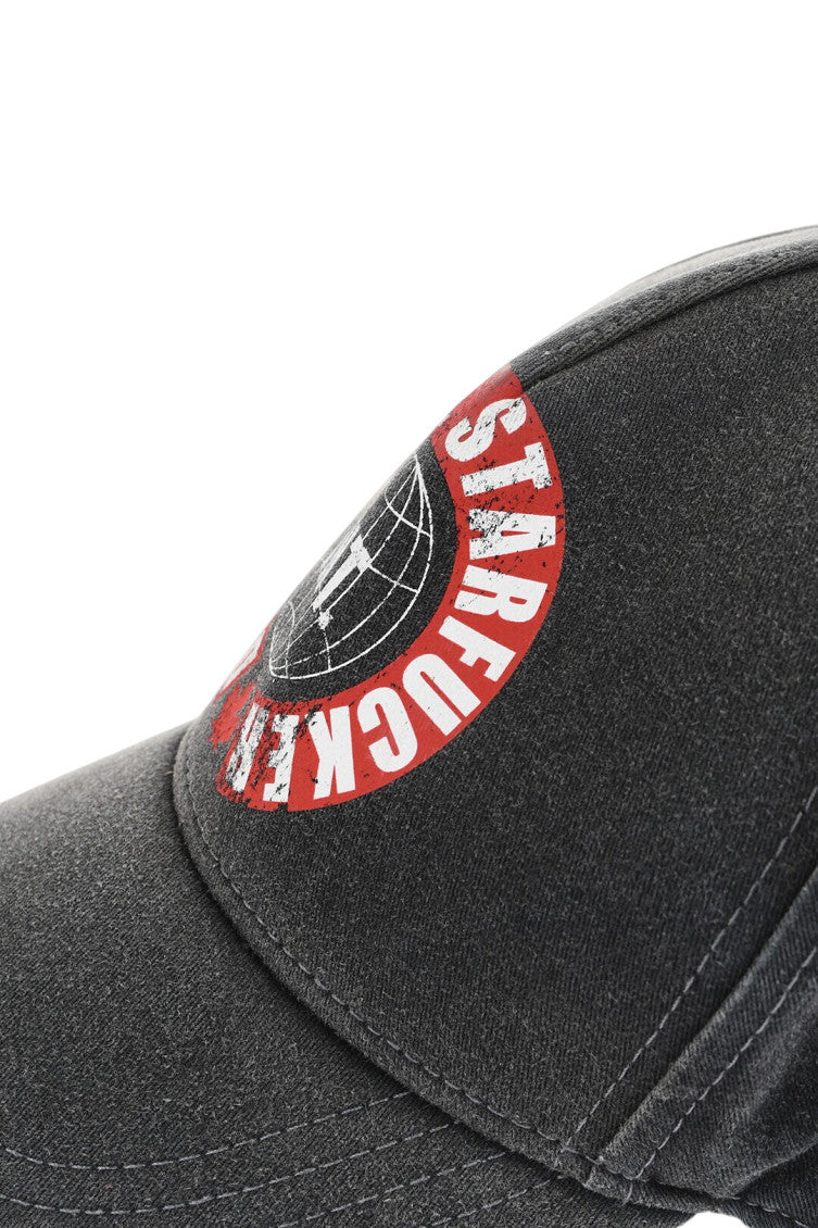 Grey Vintage-Effect Baseball Cap 3