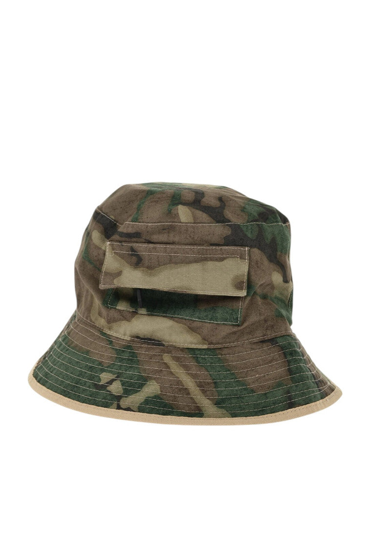 Camo Print Logo Bucket Hat 2