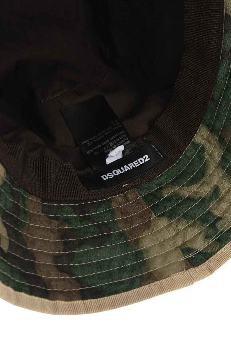 Camo Print Logo Bucket Hat 4