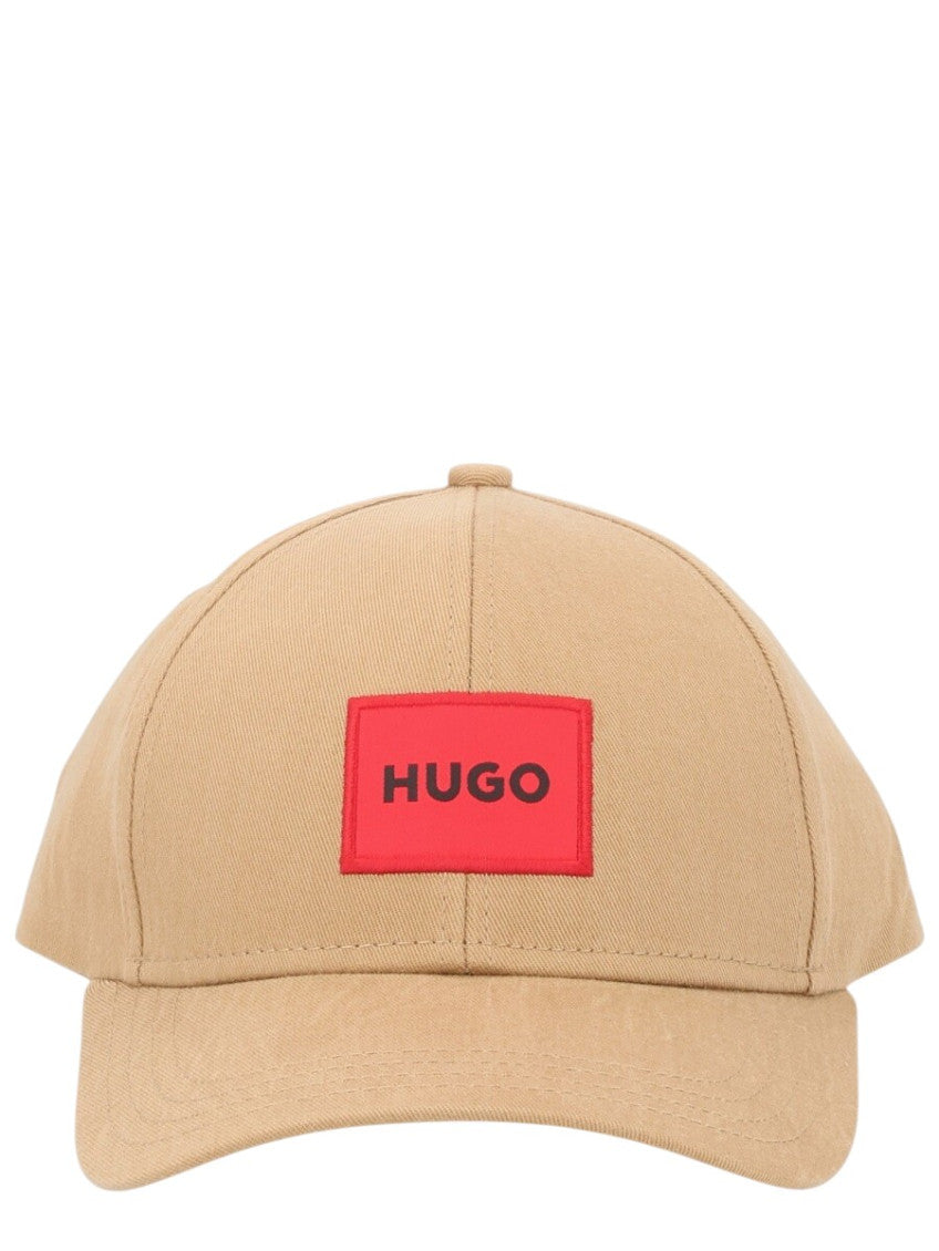 Beige Logo Patch Baseball Cap 1