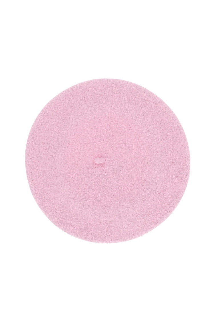 Light Pink Logo Beret Hat 2