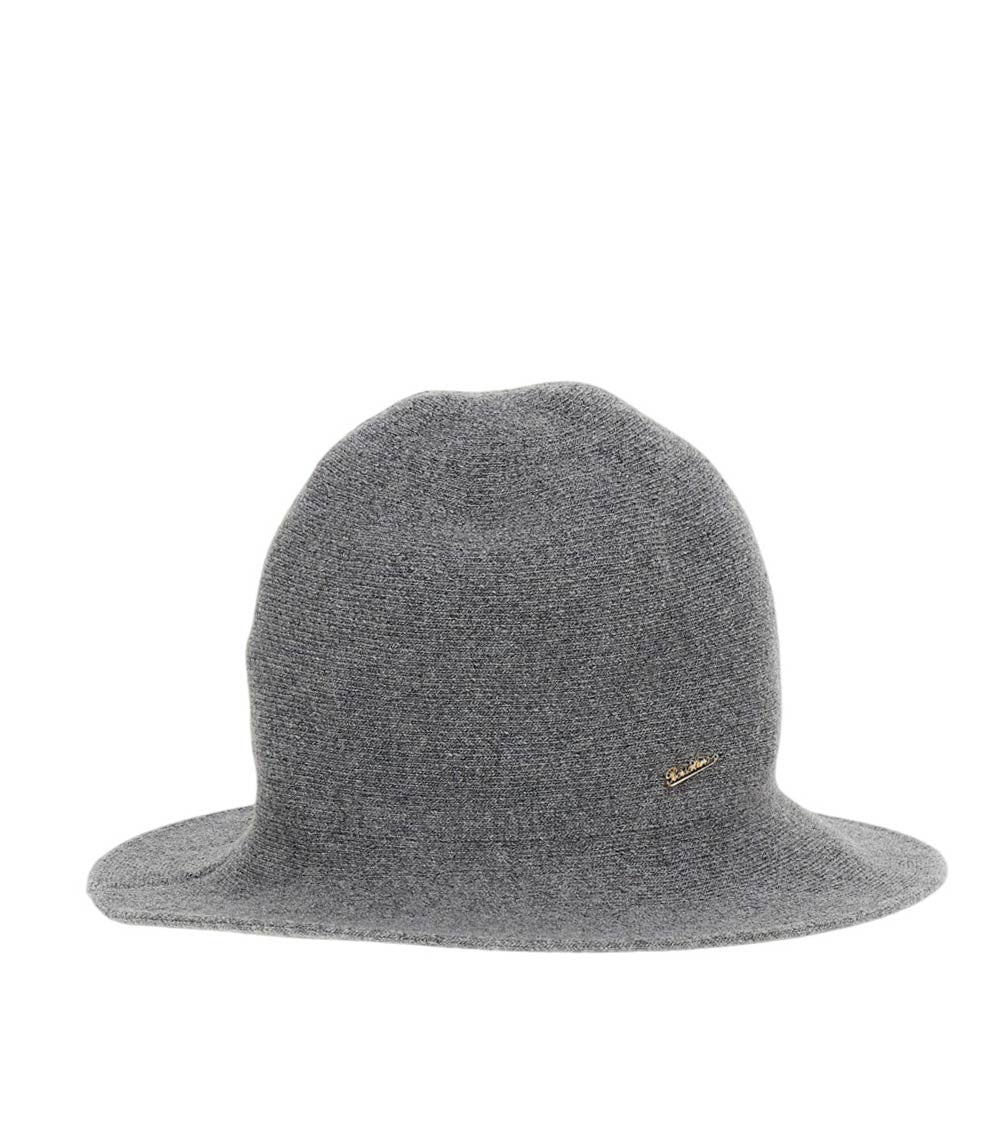 Grey Logo Cloche Hat 1