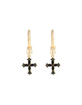 Golden Cross Drop Earrings 1