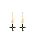 Golden Cross Drop Earrings 1