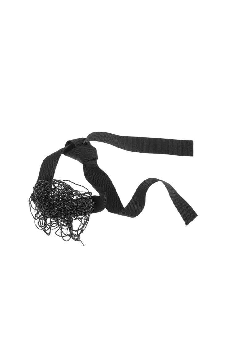Black Silk Wrap Bracelet 2