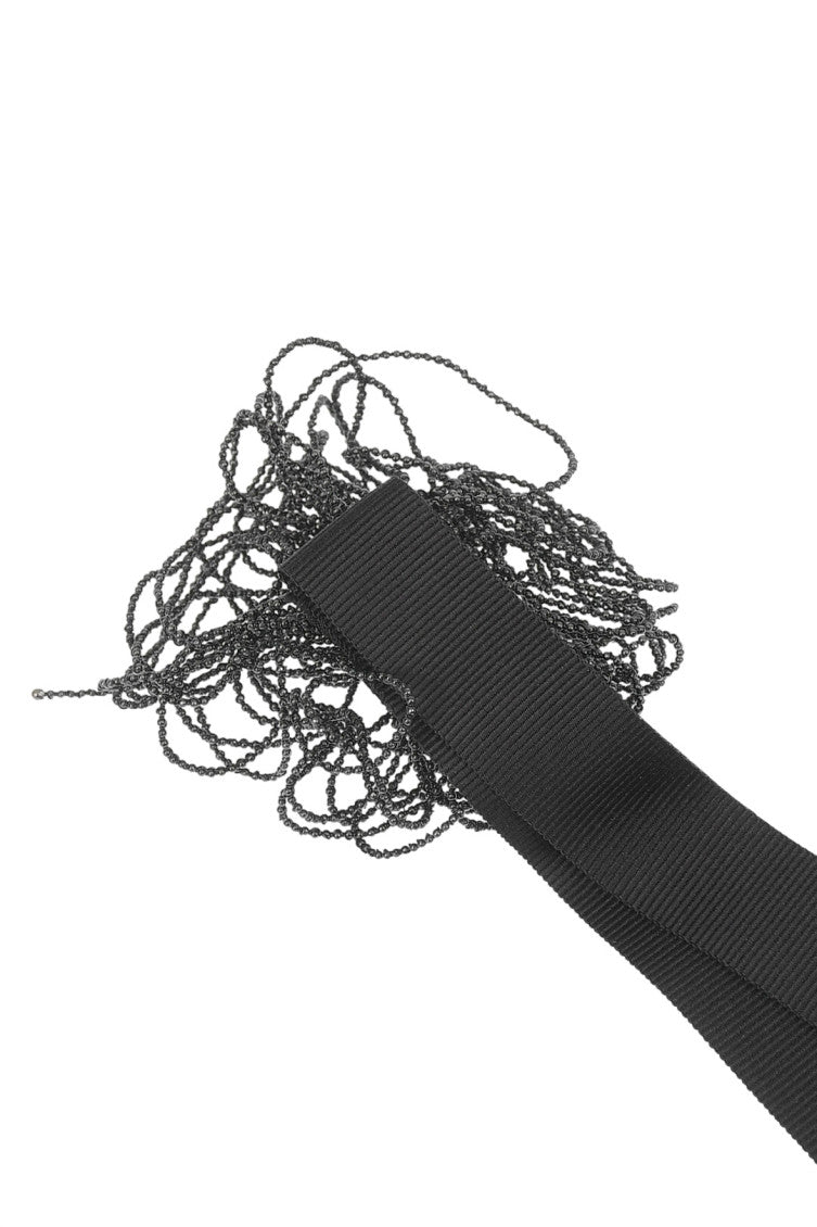 Black Silk Wrap Bracelet 3