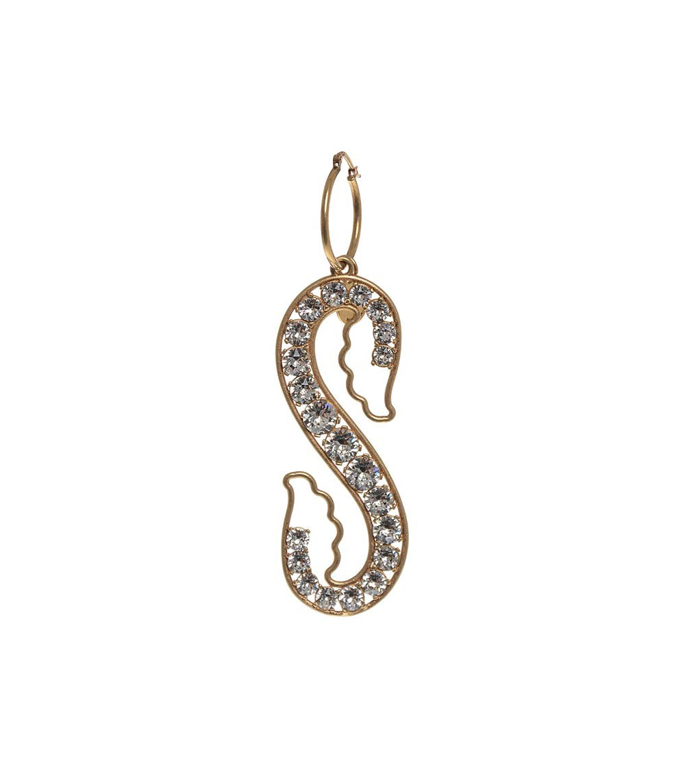 Golden S-Shape Drop Single Earring 1