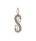 Golden S-Shape Drop Single Earring 1