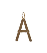 Golden A-Shape Drop Single Earring 1
