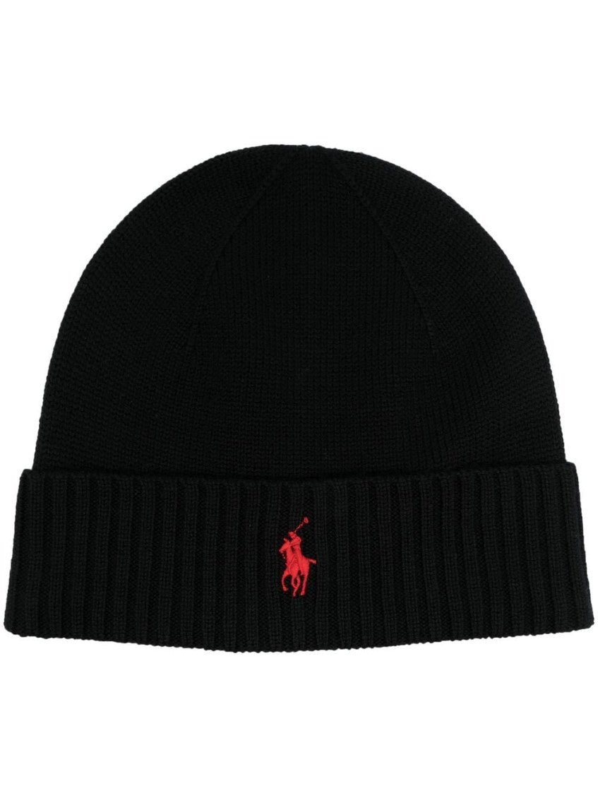 Black Logo Beanie Cap 1