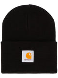 Black Logo Beanie Hat 1