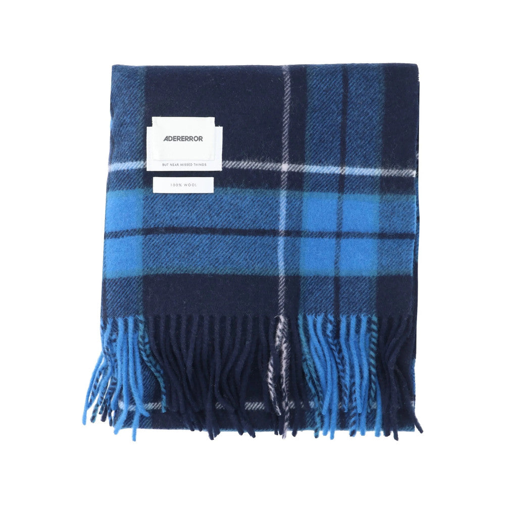 Blue Check Logo Scarf 2