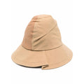 Beige Pleat Detail Bucket Hat 1
