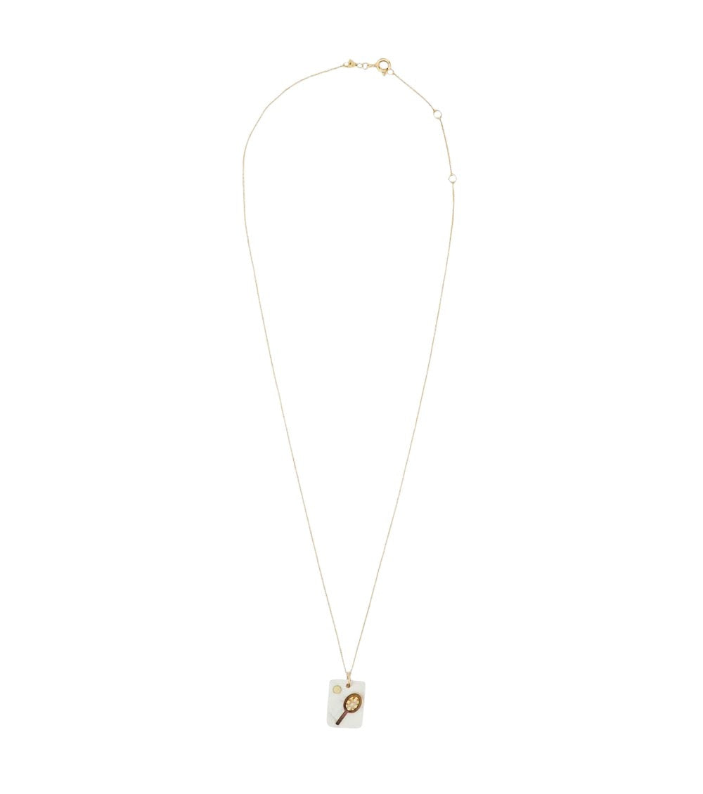 Golden Cameo Perla Tennis Necklace 1