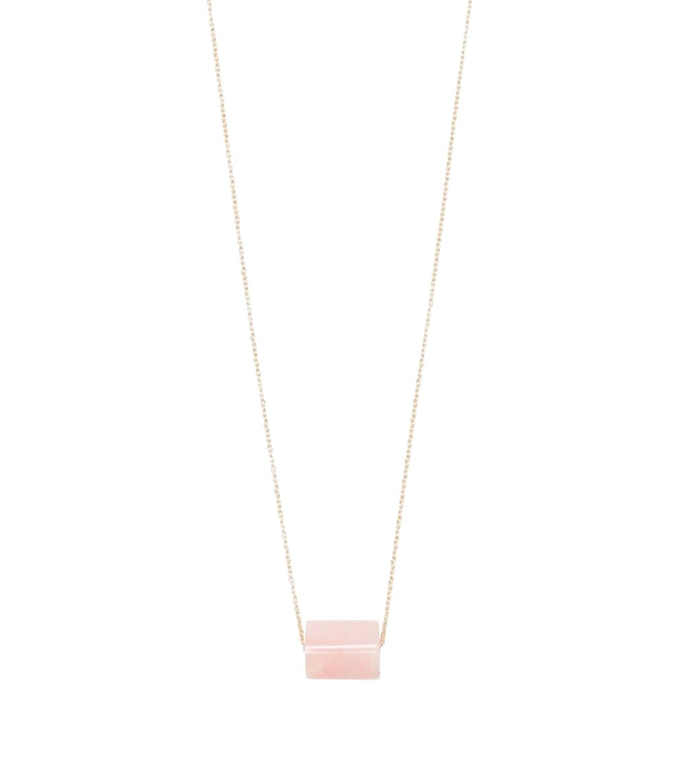 Golden Pink Opale Necklace 2