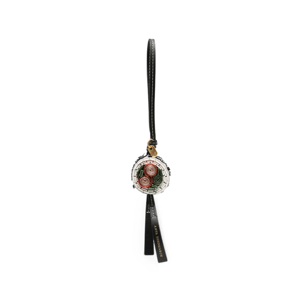 Silver Black Sushi Bag Charm 1