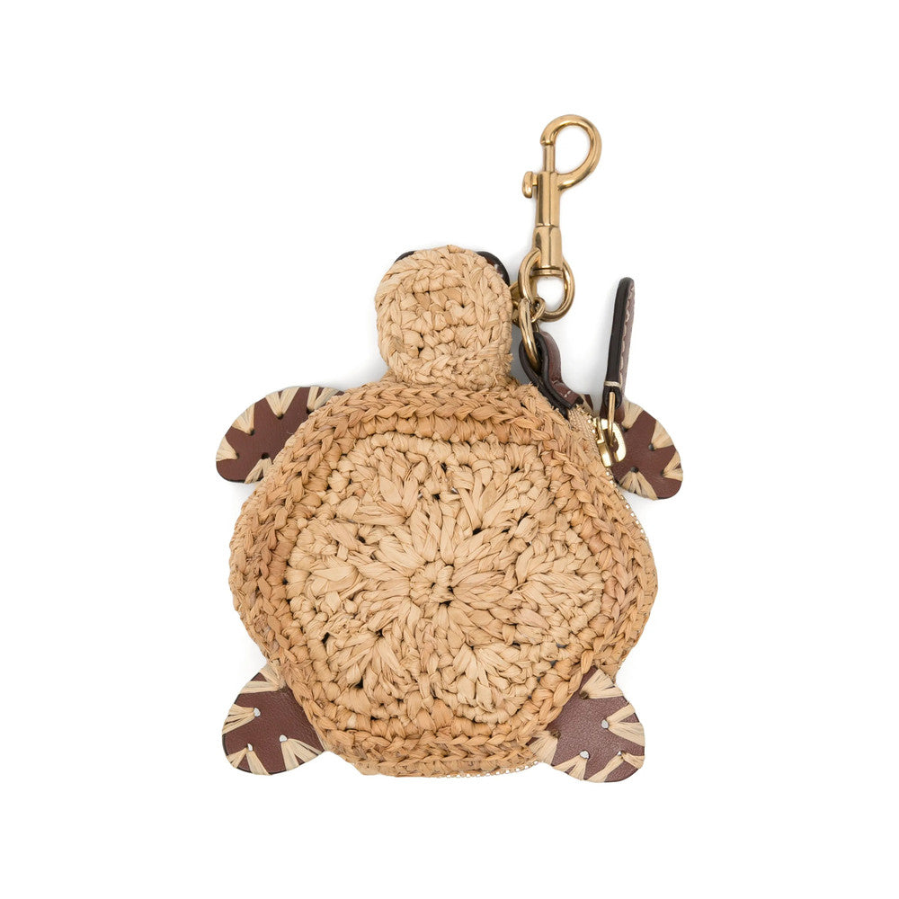 Beige Raffia Turtle Charm 2
