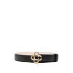 Black Logo Buckle Belt 1