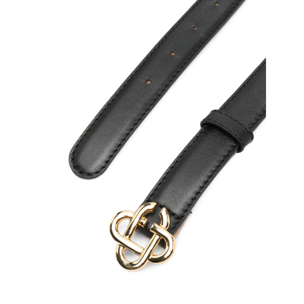 Black Logo Buckle Belt 2