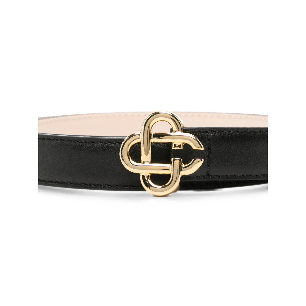 Black Logo Buckle Belt 3