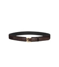 Dark Brown Logo Buckle Belt 1