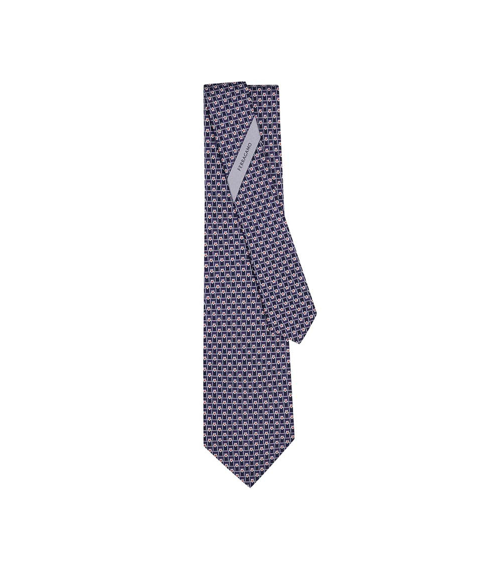 Blue Tournament Geometric Tie 3