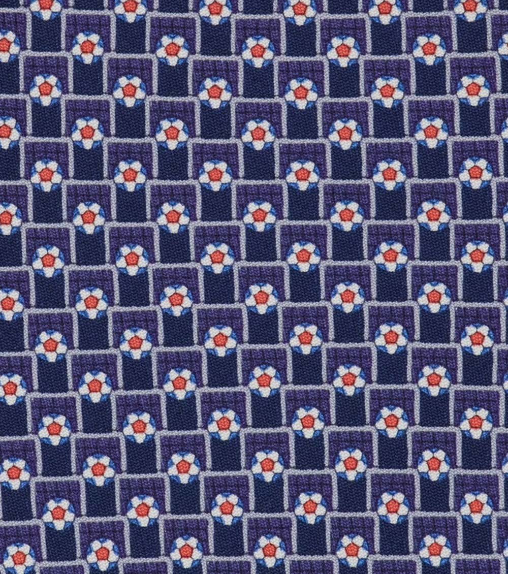 Blue Tournament Geometric Tie 4