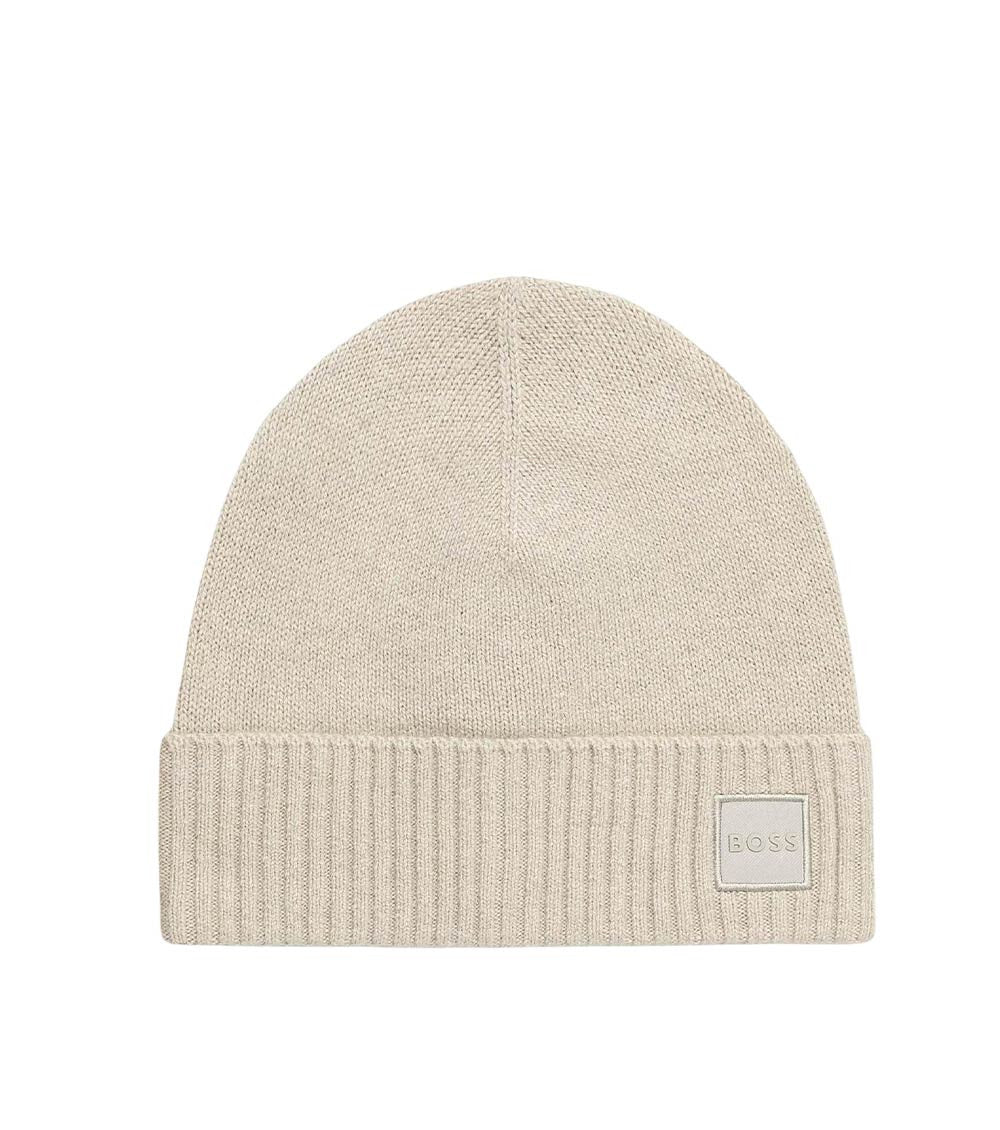 Beige Logo Beanie Cap 1