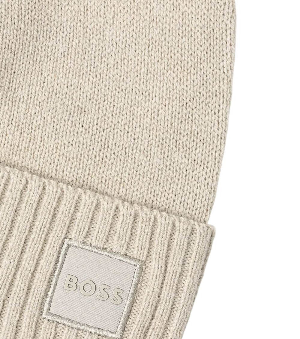 Beige Logo Beanie Cap 3