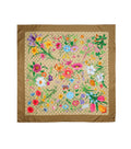 Brown GG Floral Scarf 1