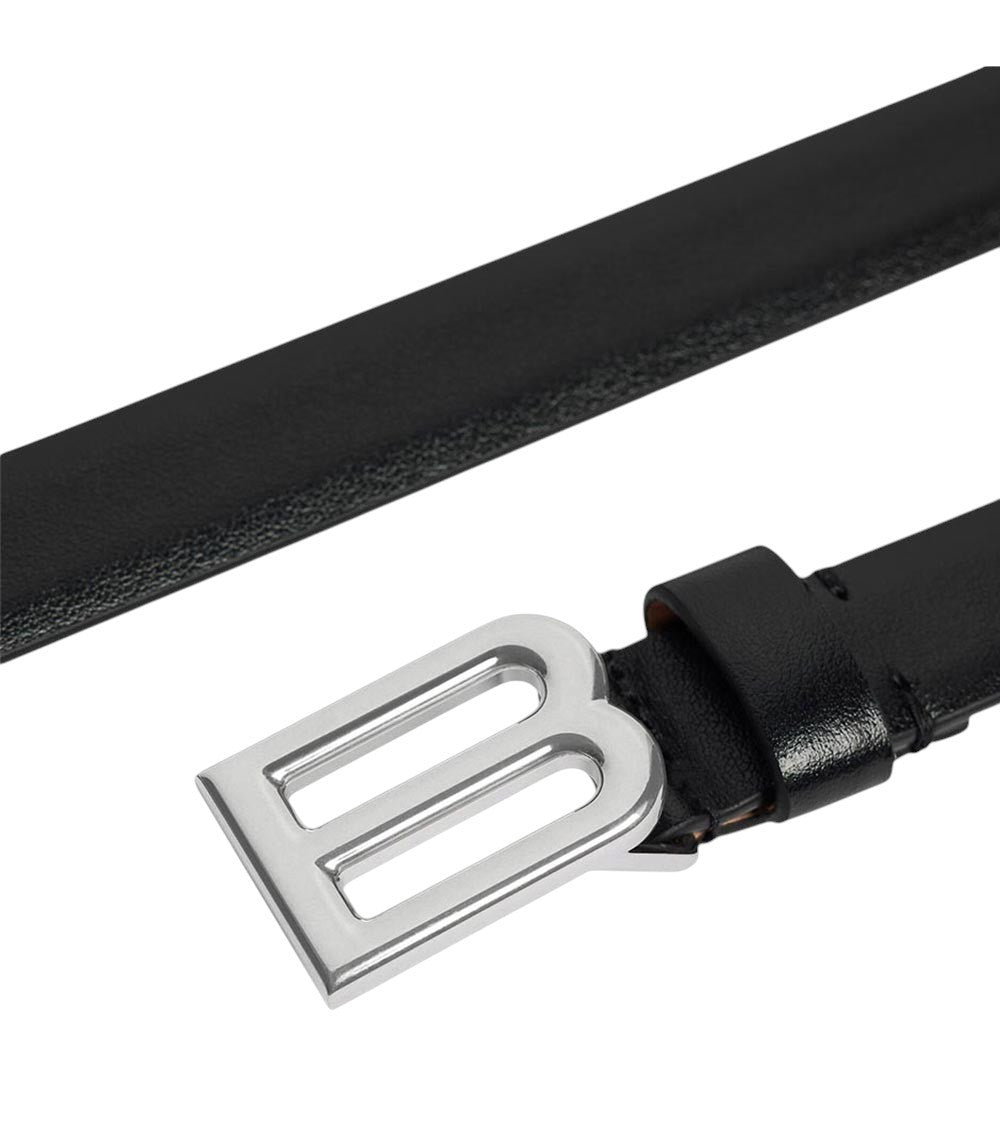 Black Logo Buckle Belt 2