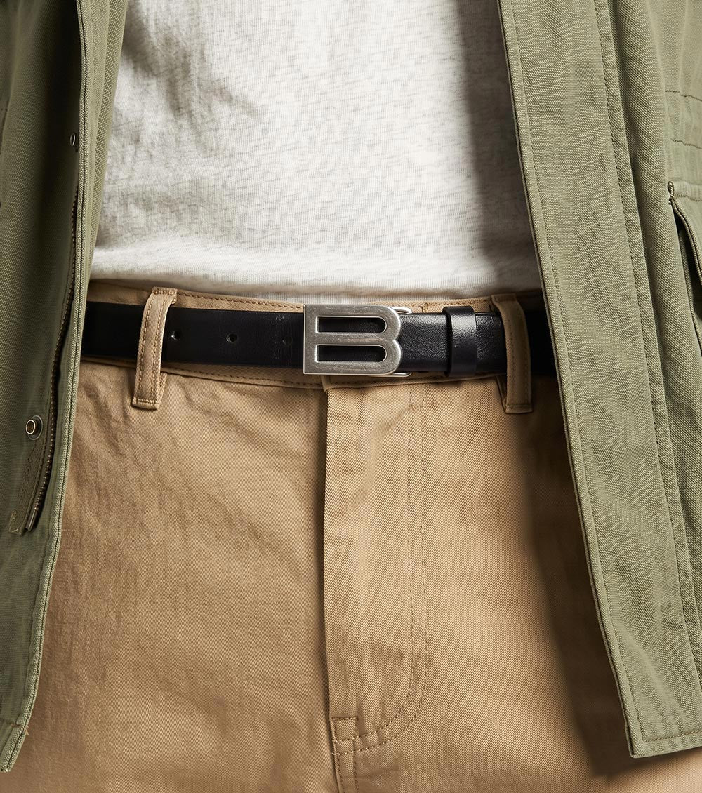 Black Logo Buckle Belt 4