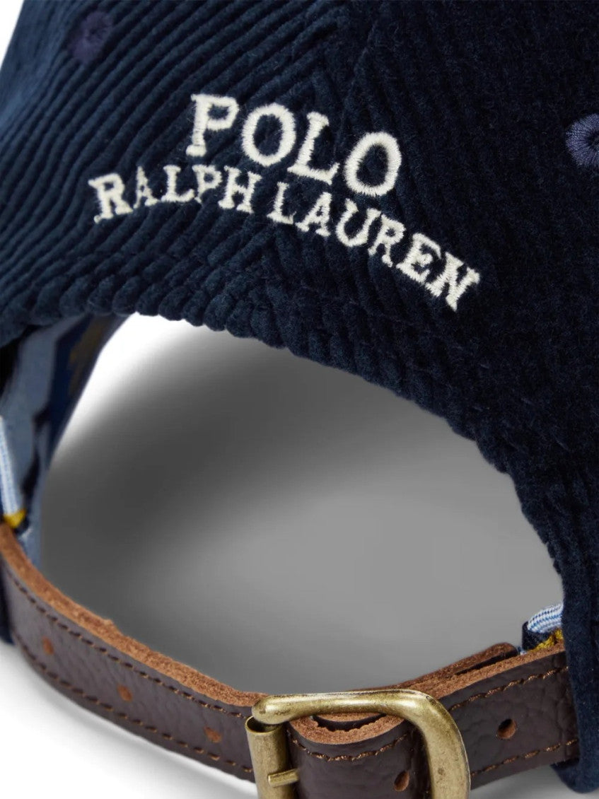 Navy Blue Corduroy Logo Baseball Cap 3