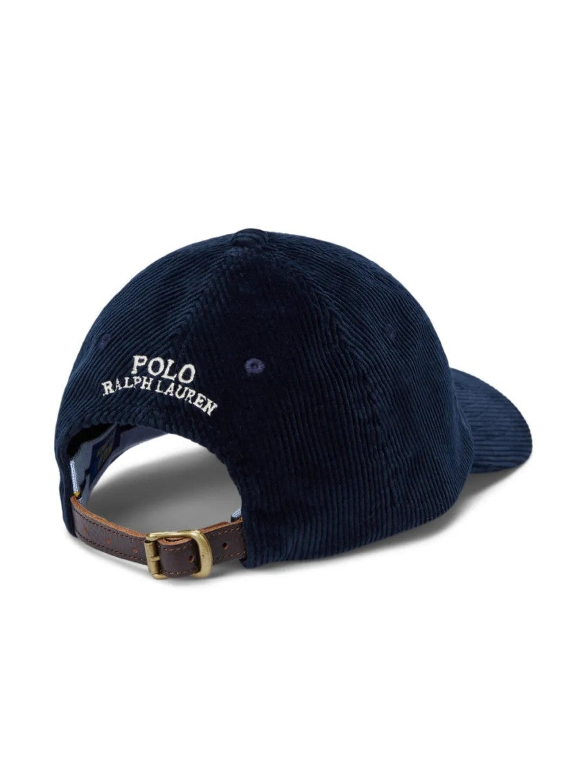 Navy Blue Corduroy Logo Baseball Cap 4