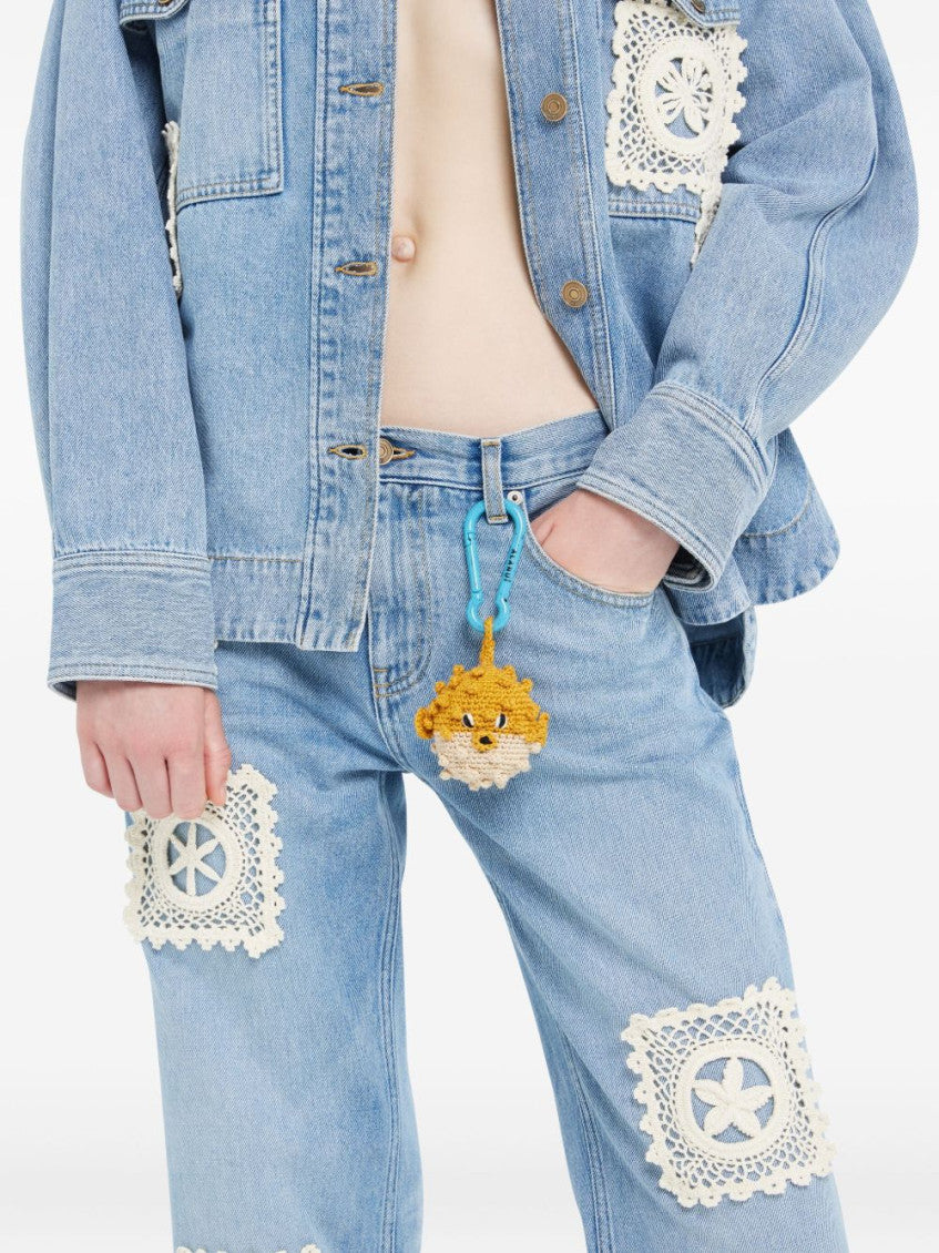 Yellow Puffer Fish Crochet Keyring 2