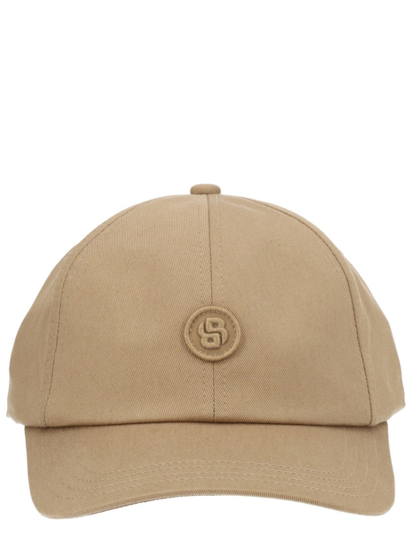 Beige Logo Baseball Hat 1