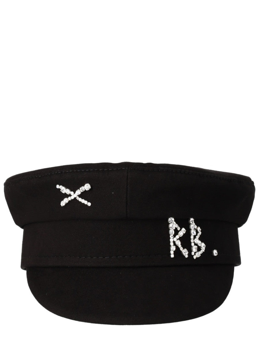 Black Logo Bakerboy Hat 2